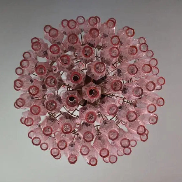 Verona Round Chandelier 24" - 140 Glass Pink