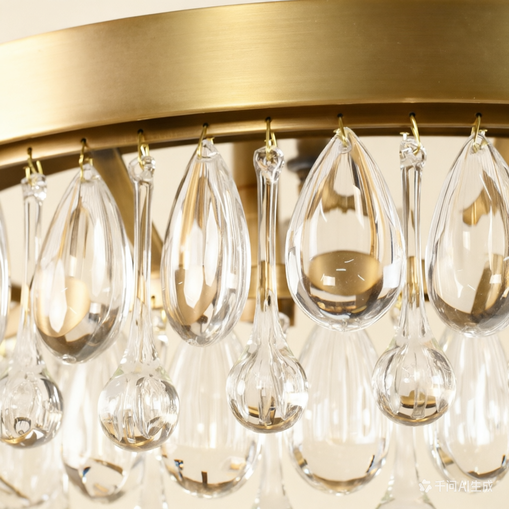 Handmade Art Crystal Glass Calira Modern Flush Mount