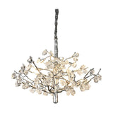 Livio Gemstone Branch Brass Round Chandelier