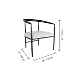Hand-Forged Metal Curved Chair