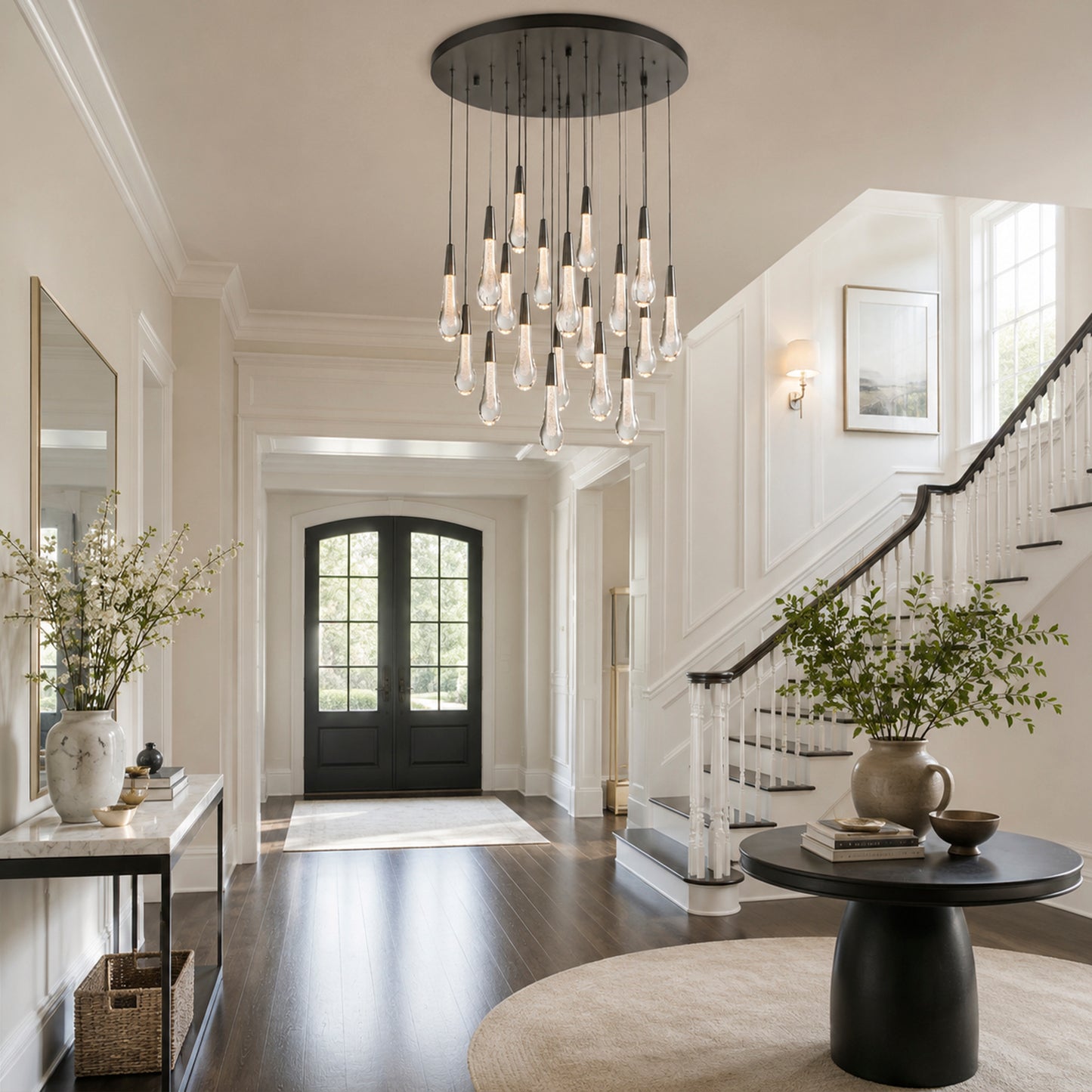 Soltaire Modern Round Chandelier 17" 24" 36" 58"