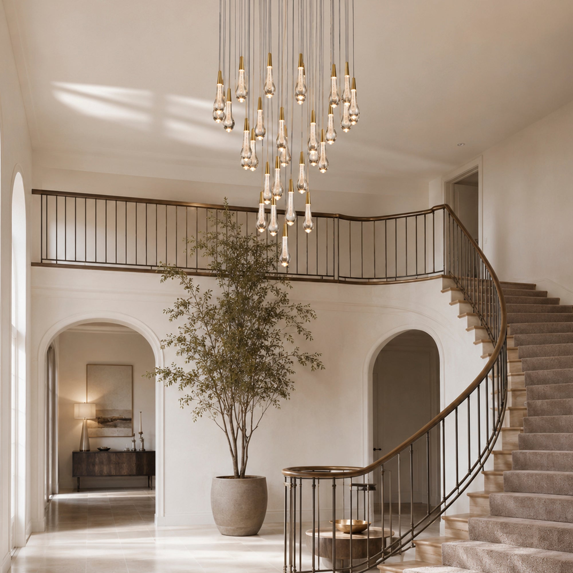 Soltaire Modern Round Chandelier 17" 24" 36" 58"