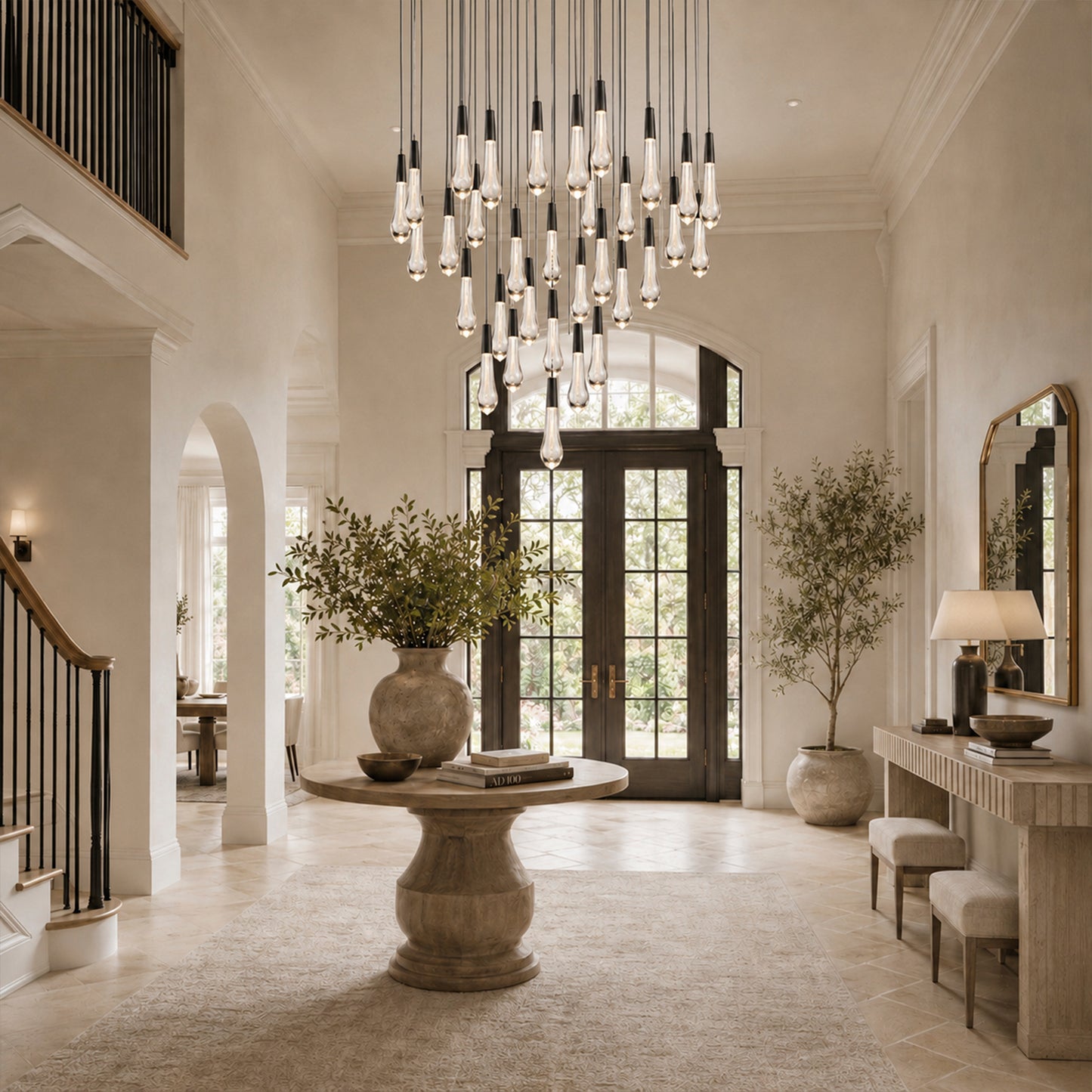 Soltaire Modern Round Chandelier 17" 24" 36" 58"