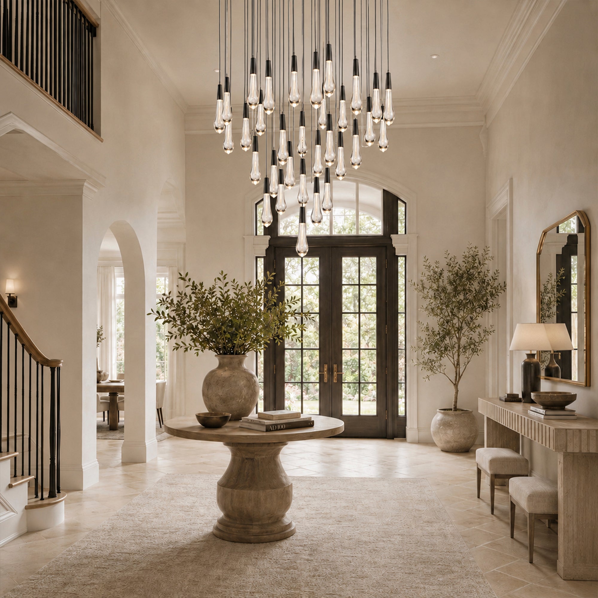 Soltaire Modern Round Chandelier 17" 24" 36" 58"