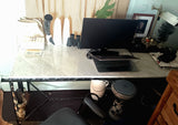 Hand Forged Metal Rectangle Marble Coffee Table