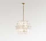 Riviera Glass Disc Chandelier 26"