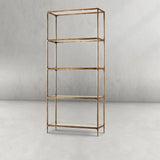 Hand-Forged Metal Glass Shelving