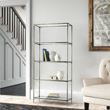 Hand-Forged Metal Glass Shelving