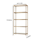 Hand-Forged Metal Glass Shelving