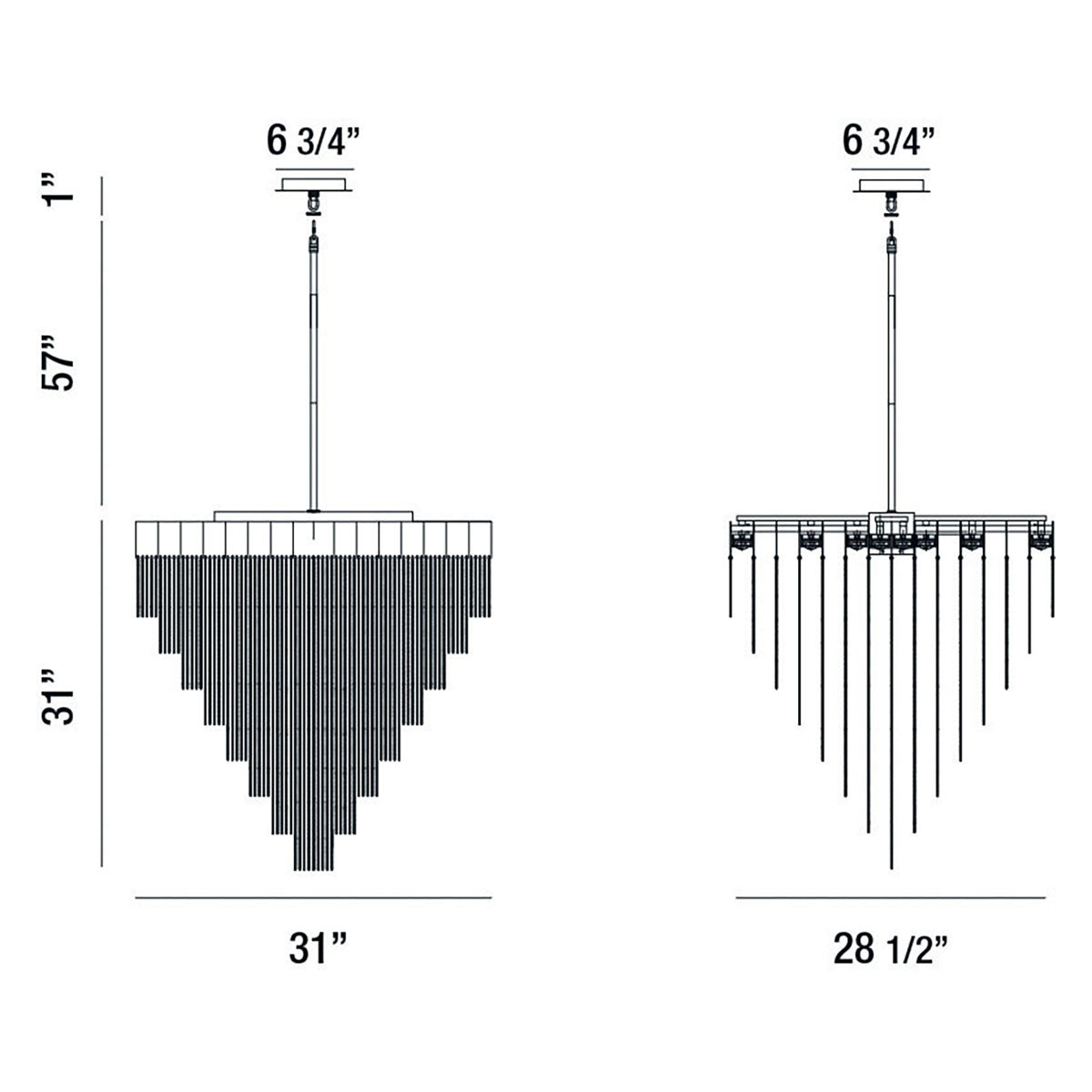 Bloomfield LED Chandelier Black