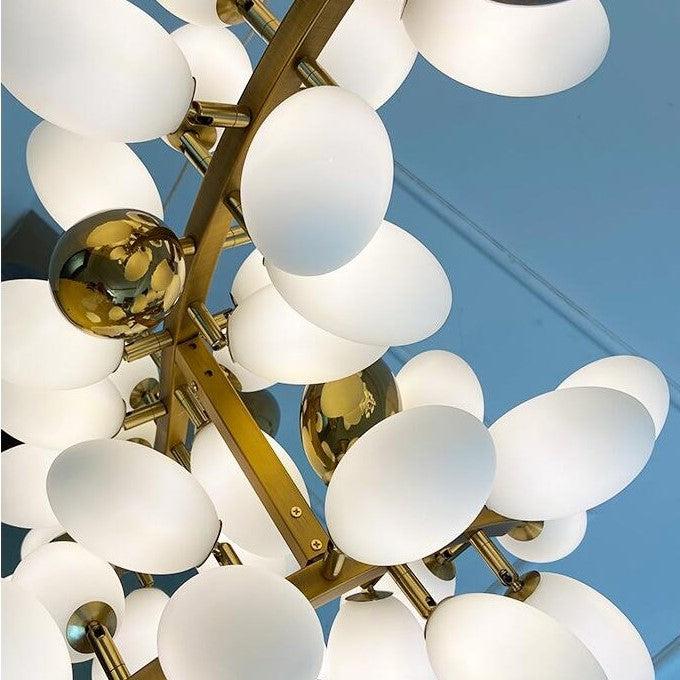 Large Copper Branch Grape Chandelier