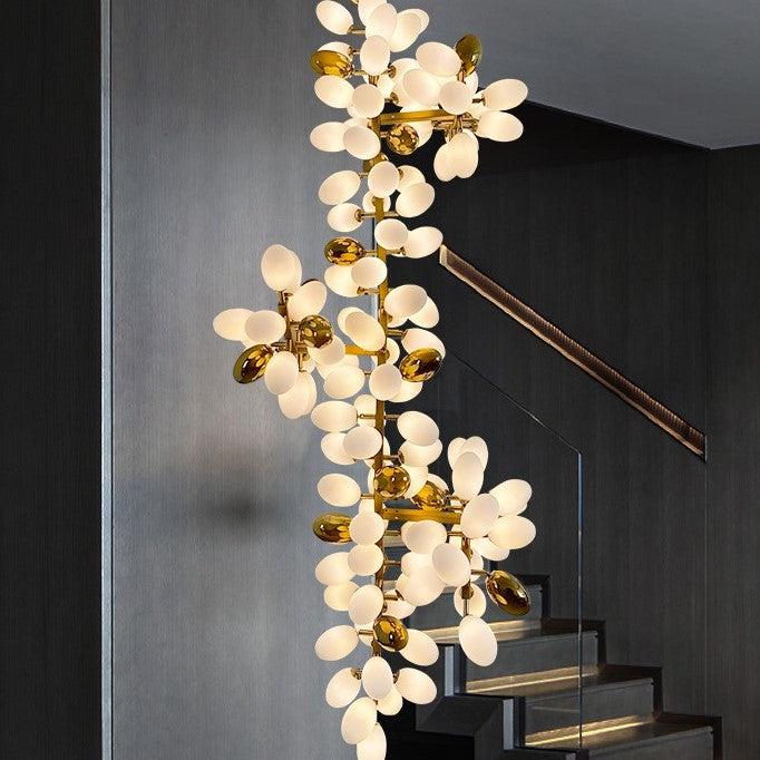 Large Copper Branch Grape Chandelier