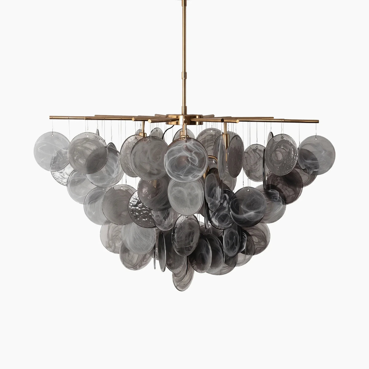 Modern Glass Disc Chandelier