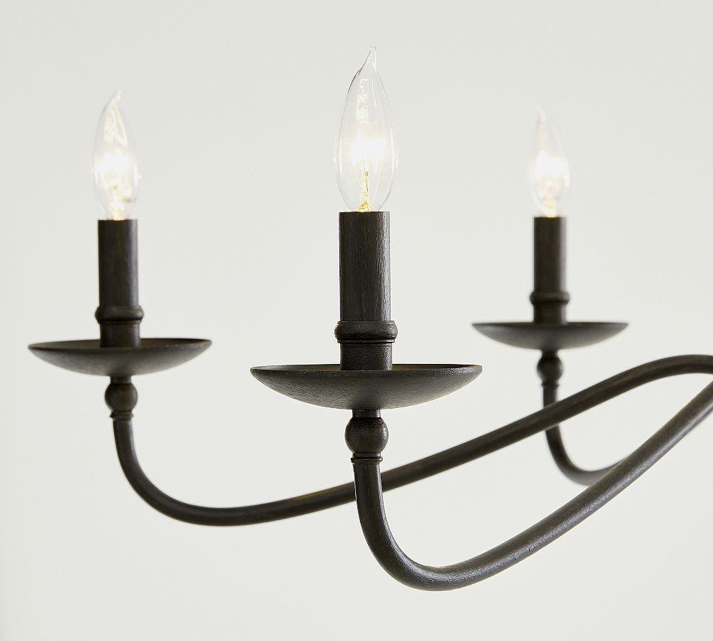Lucca Iron Round 2-Tier Chandelier (48")