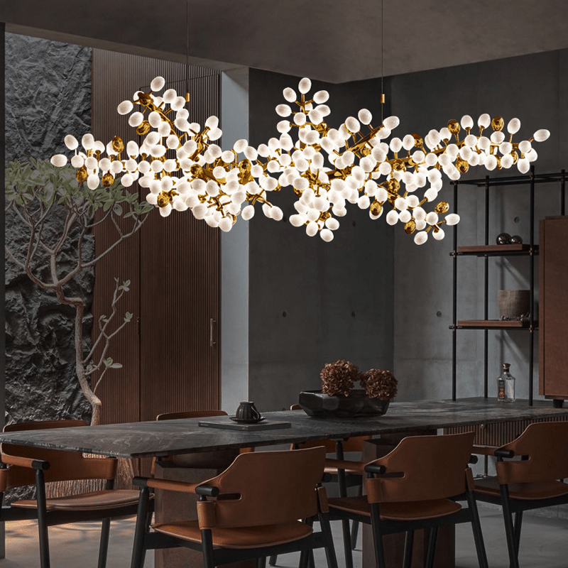 Extra Large Linear Grape Glass Chandelier