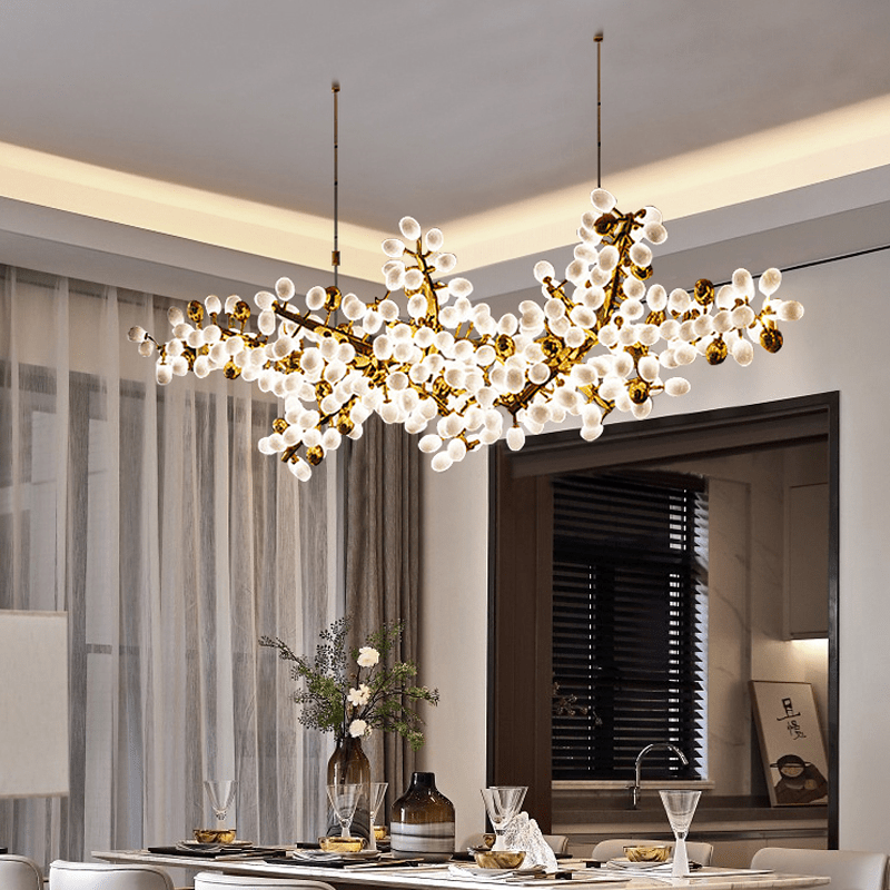 Extra Large Linear Grape Glass Chandelier