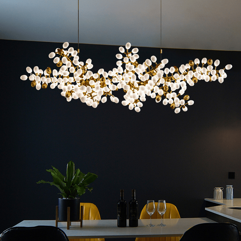 Extra Large Linear Grape Glass Chandelier