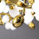 Modern Linear Grape Glass Chandelier