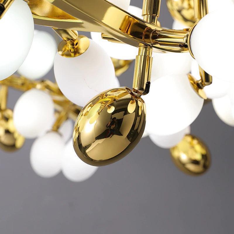 Modern Linear Grape Glass Chandelier