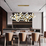 Modern Linear Grape Glass Chandelier