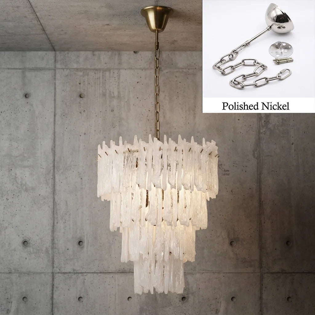 Modern Cascade Glass Chandelier