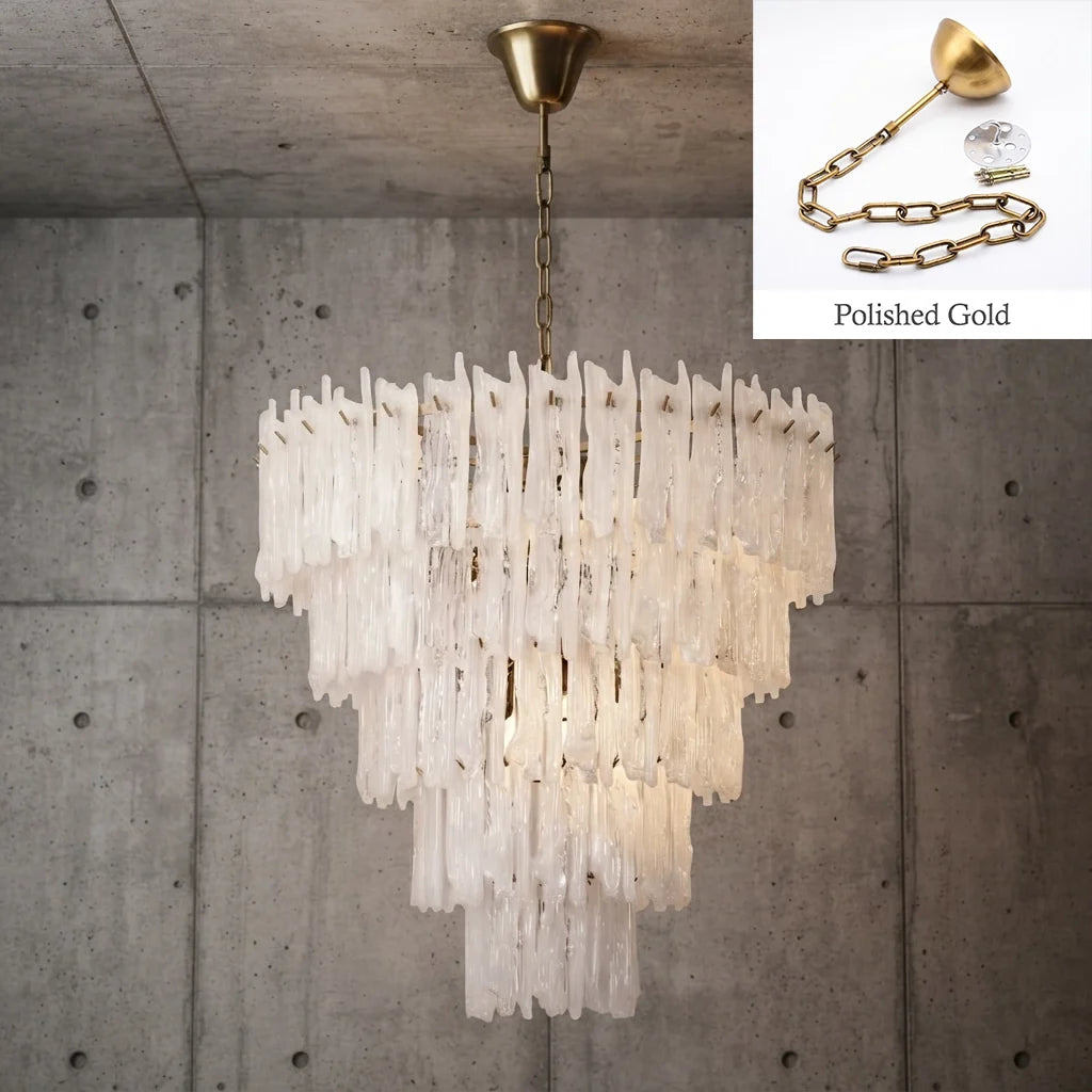 Modern Cascade Glass Chandelier