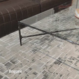 Hand Forged Metal Rectangle Glass Coffee Table