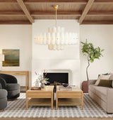 Myrna LED Double Tier Round Chandelier 25" 35" 46"