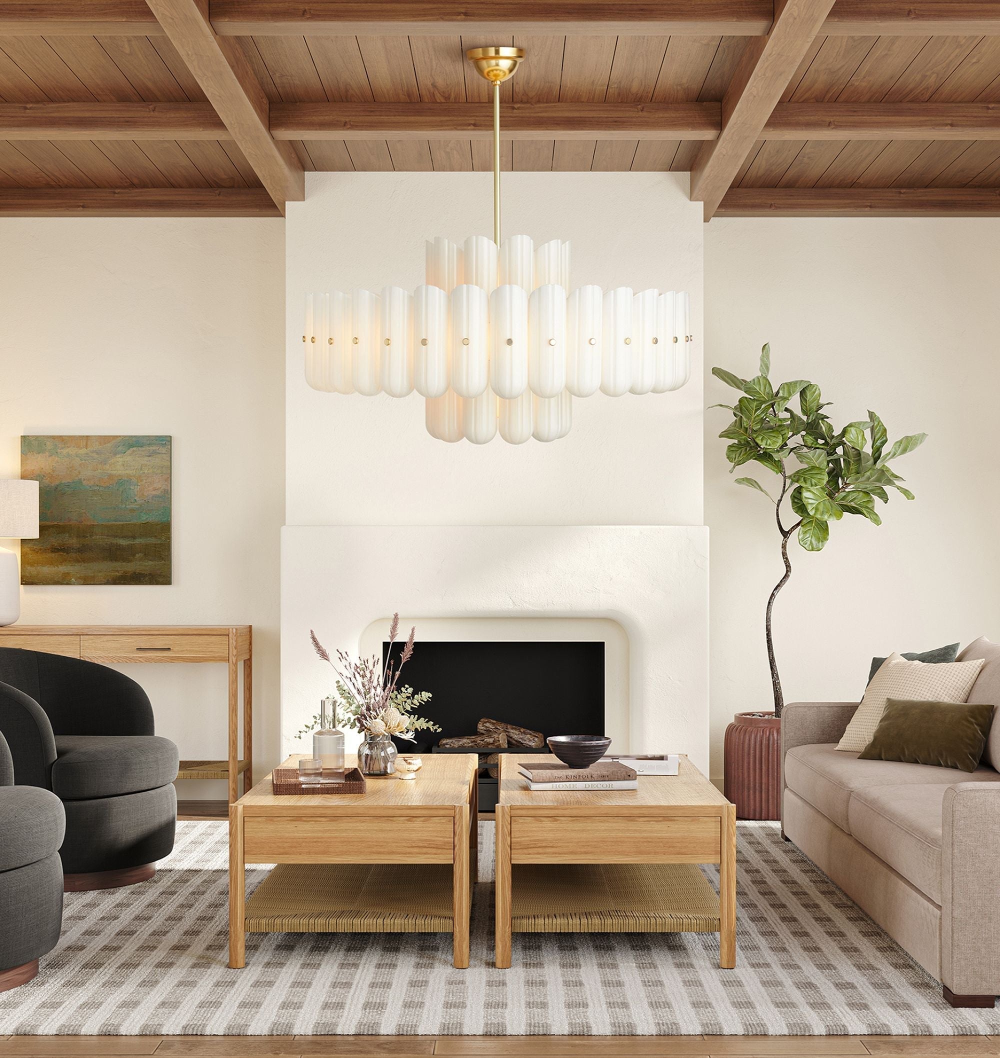 Myrna LED Double Tier Round Chandelier 25" 35" 46"