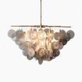 Modern Glass Disc Chandelier