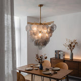Modern Glass Disc Chandelier