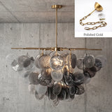 Modern Glass Disc Chandelier