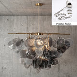 Modern Glass Disc Chandelier