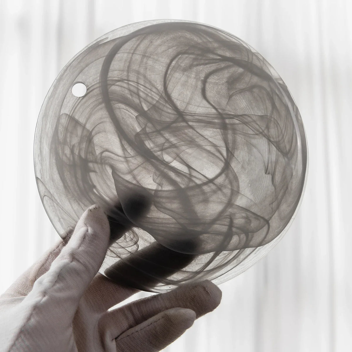 Modern Glass Disc Chandelier