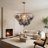 Modern Glass Disc Chandelier