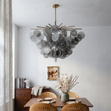 Modern Glass Disc Chandelier