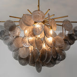Modern Glass Disc Chandelier