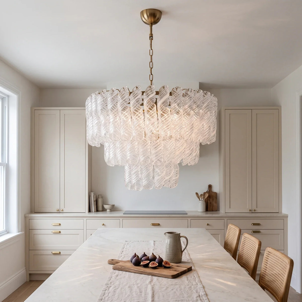 Spiral Glass Tube Chandelier