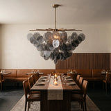 Modern Glass Disc Chandelier