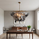 Modern Glass Disc Chandelier