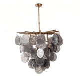 Modern Glass Disc Chandelier