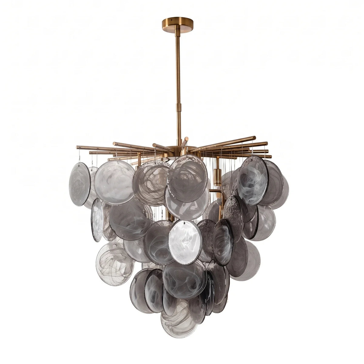 Modern Glass Disc Chandelier