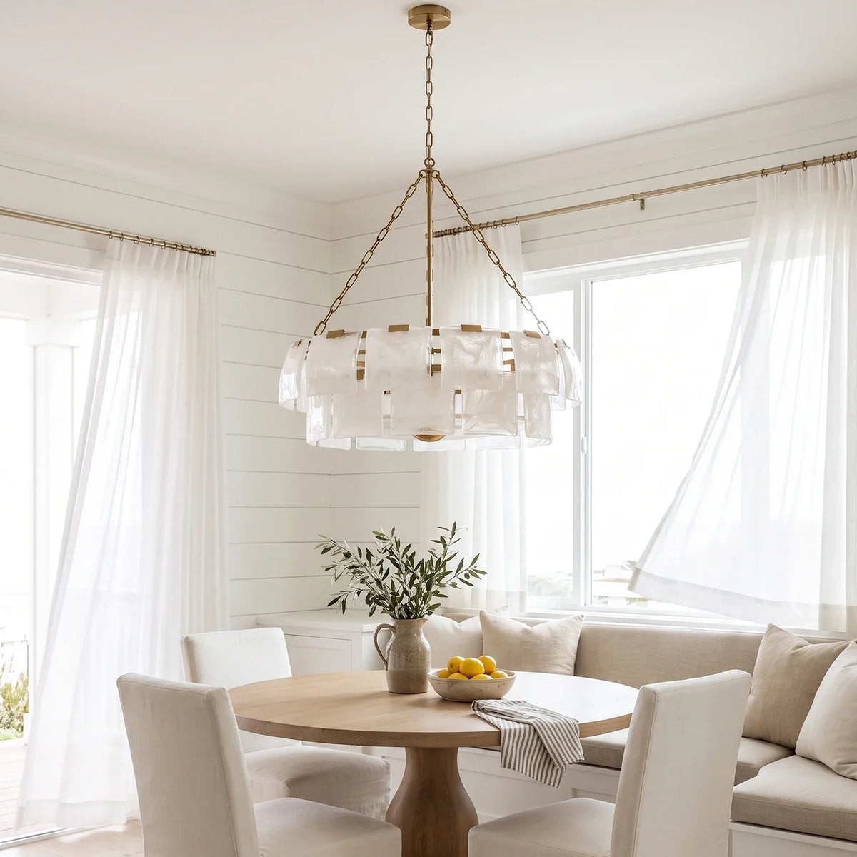 Modern Layered Glass Chandelier