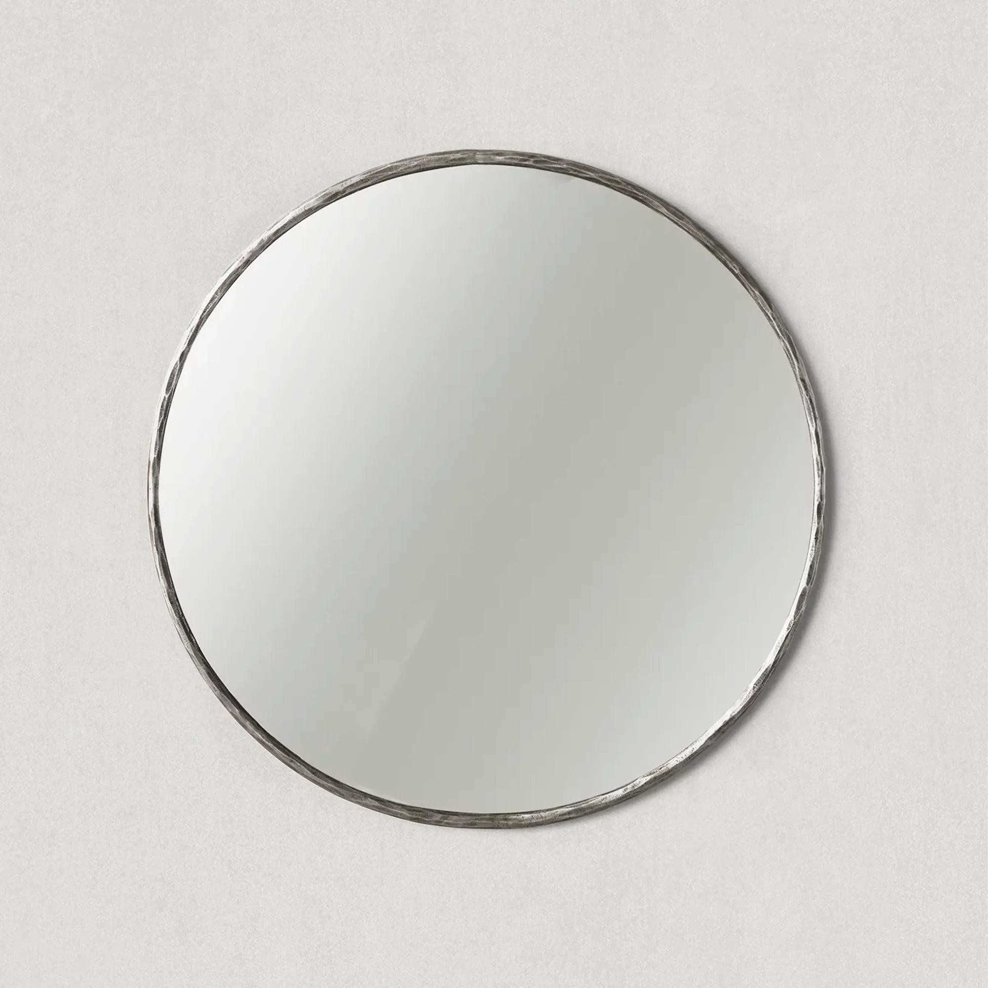 Hand Forged Metal Round Mirror