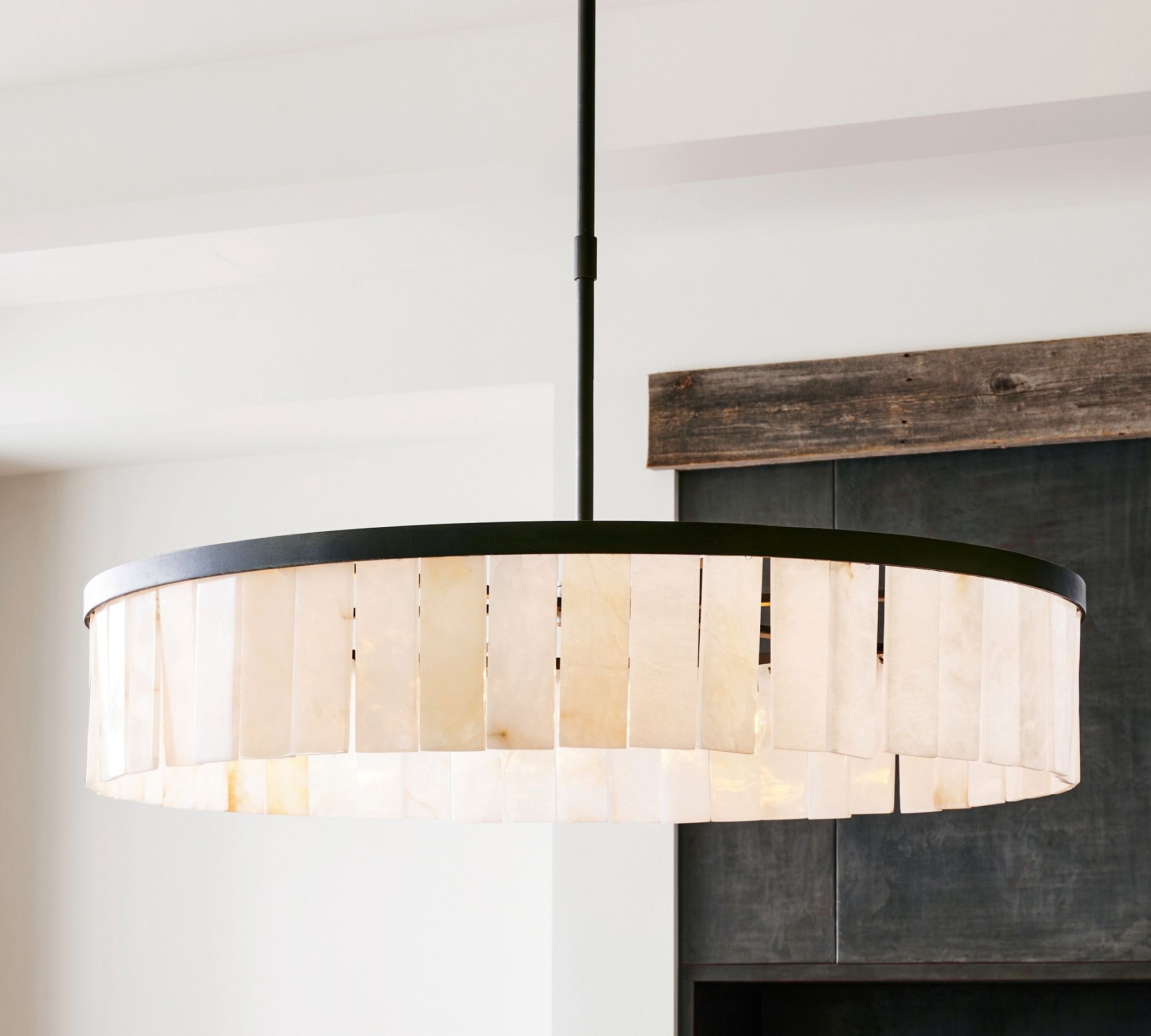 Windham Alabaster Round Chandelier 42"