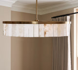 Windham Alabaster Round Chandelier 42"