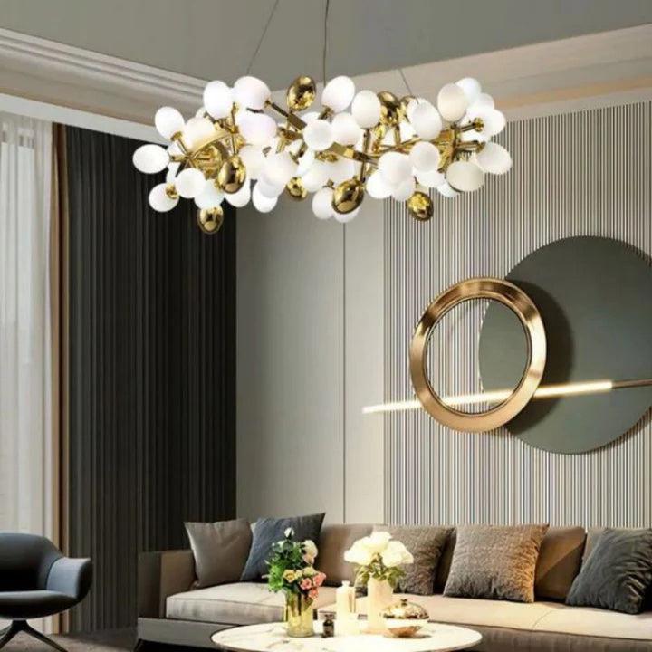 Zenora Round Grape Glass Chandelier